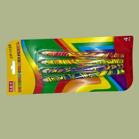 STATIONARY : RAINBOW JUMBO COLOR PENCIL SET OF 4