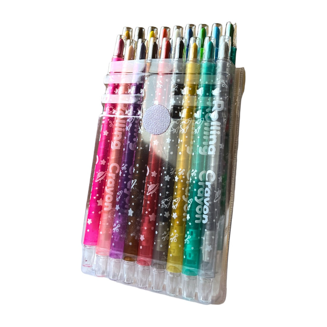 STATIONARY: ROLLING CRAYON SET OF 18