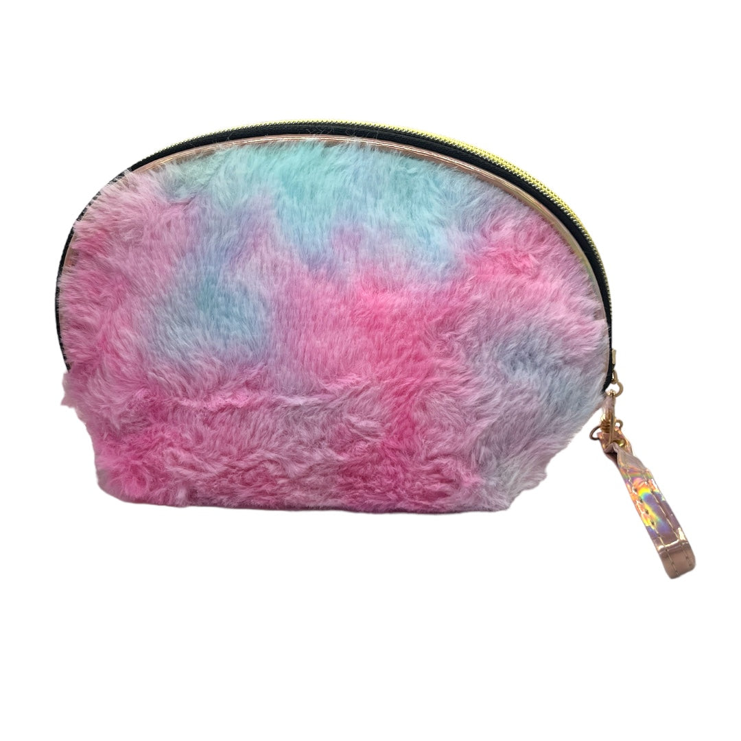 BAGS & BACKPACKS: FLUFFY PHONE AND MAKEUP PASTEL POUCHES