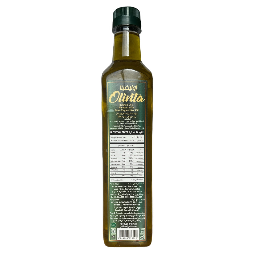 X. PREMIUM GROCERIES : OLIRITA REFINED OILS BLENDED WITH EXTRA VIRGIN OLIVE OIL 1L