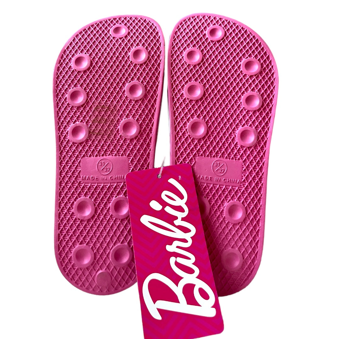 FOOTWEAR: BARBIE GIRLS’ SLIDES SIZE 31/32