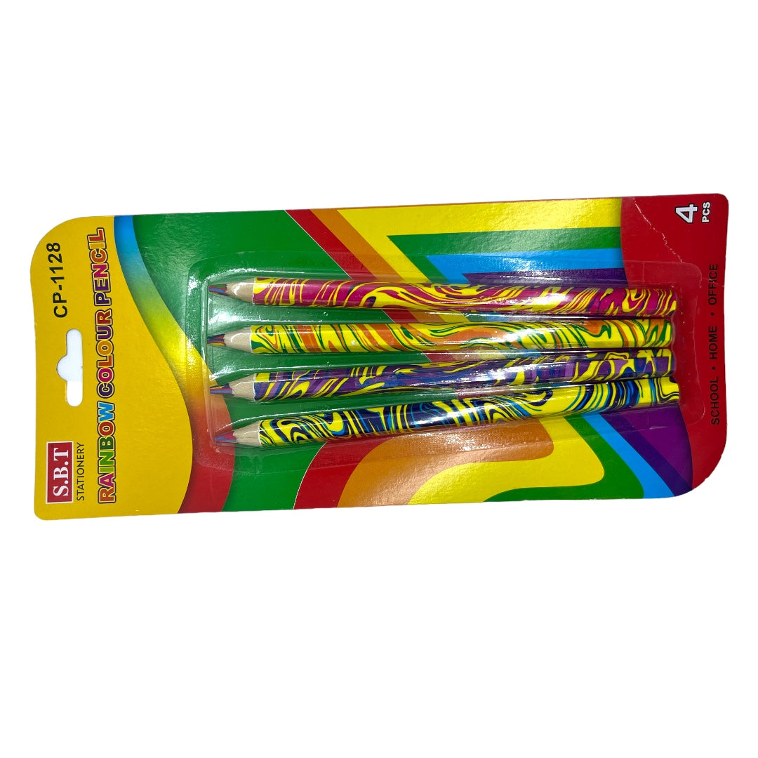 STATIONARY : RAINBOW JUMBO COLOR PENCIL SET OF 4