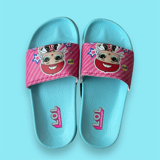 FOOTWEAR: LOL GIRLS’ SLIDES SIZE 31/32