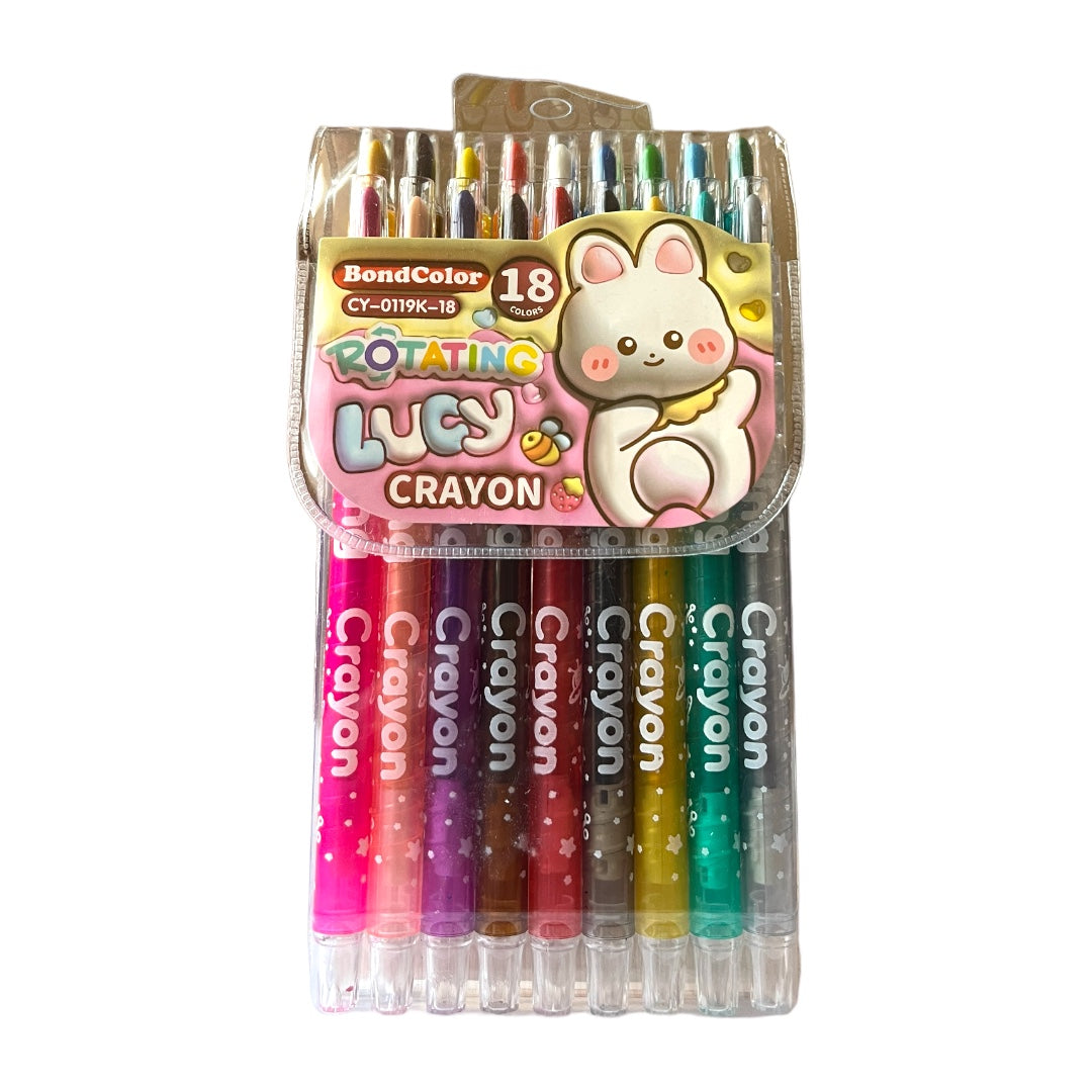 STATIONARY: ROLLING CRAYON SET OF 18