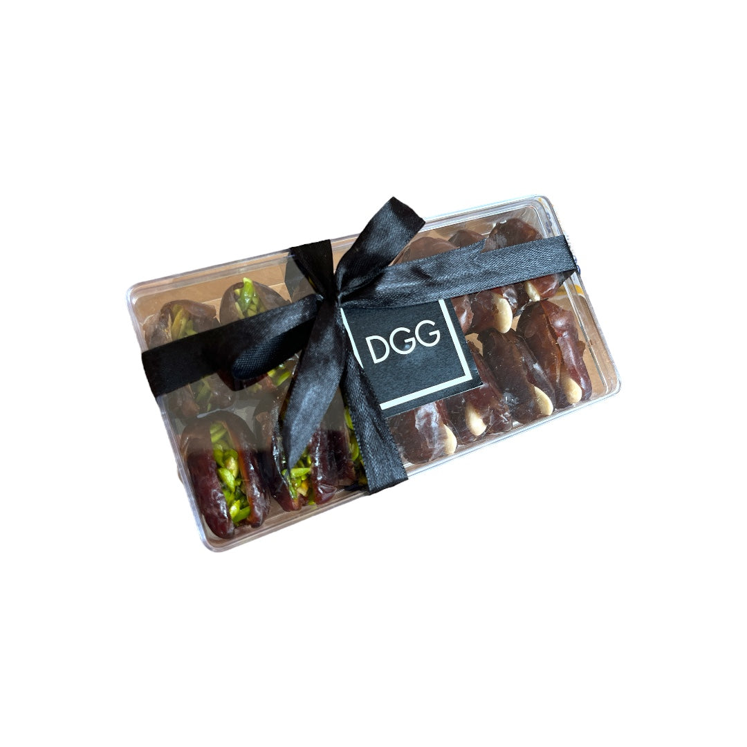 X. PREMIUM QUALITY FILLED DATES ASSORT GIFT PACK- PISTACHIO AND ALMOND 200G