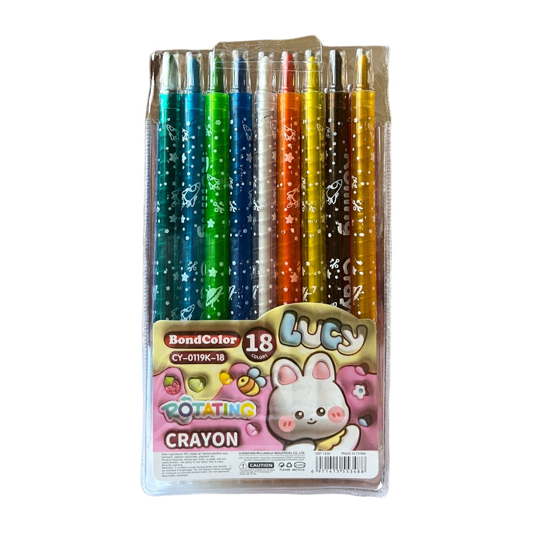 STATIONARY: ROLLING CRAYON SET OF 18