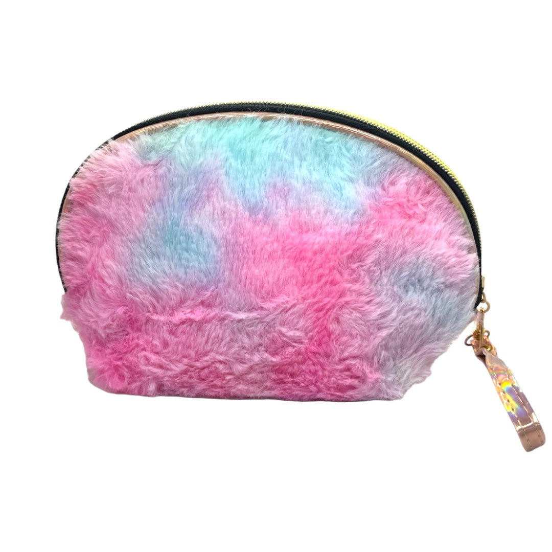 BAGS & BACKPACKS: FLUFFY PHONE AND MAKEUP PASTEL POUCHES