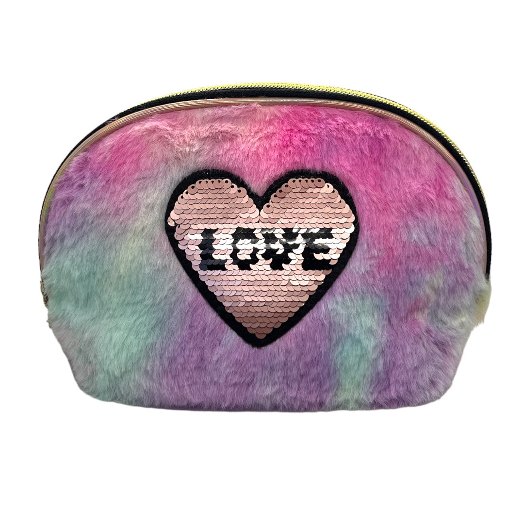 BAGS & BACKPACKS: FLUFFY PHONE AND MAKEUP PASTEL POUCHES