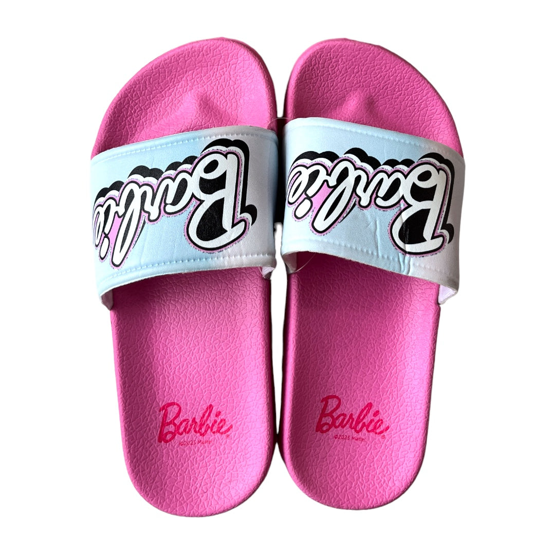 FOOTWEAR: BARBIE GIRLS’ SLIDES SIZE 31/32